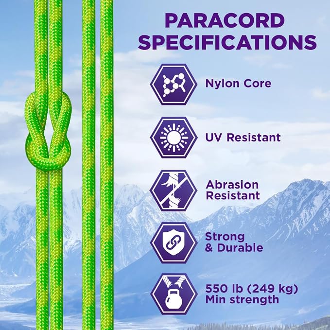TECEUM Reflective Paracord Rope 1000 – 1000ft/200ft/100ft/50ft – 40+ Colors – - Image 3
