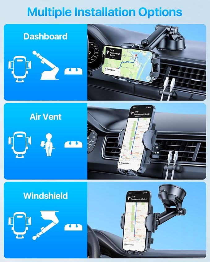 【98+LBS Strongest Suction & Military-Grade】Ultimate Car Phone Mount【Patent & - Image 8