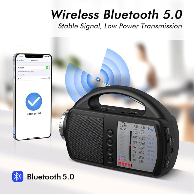 AM FM NOAA Weather Radio, Portable Emergency Radio - Image 6