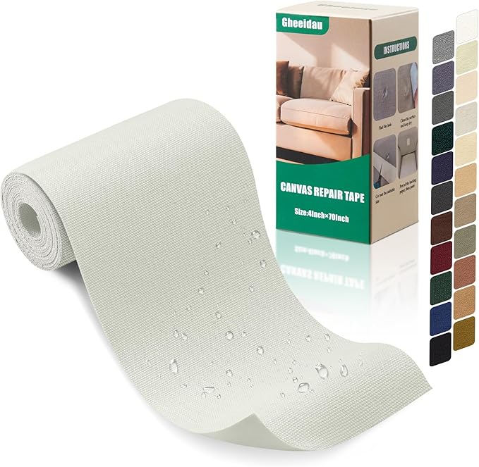 Gheeidau Canvas Repair Tape 4×70 Inch Waterproof Self-Adhesive Fabric Repair by Givethingsanewlife