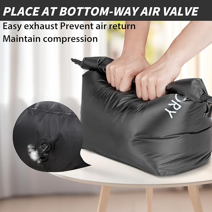 Travel Laundry Bag, Vacuum Compression Dirty Clothes Travel Bag Waterproof Wet - Image 3