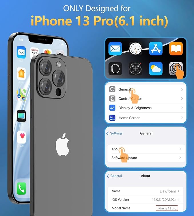 Design for iPhone 13 Pro Case Waterproof 6.1‘’, Full Body Underwater Dustproof - Image 2