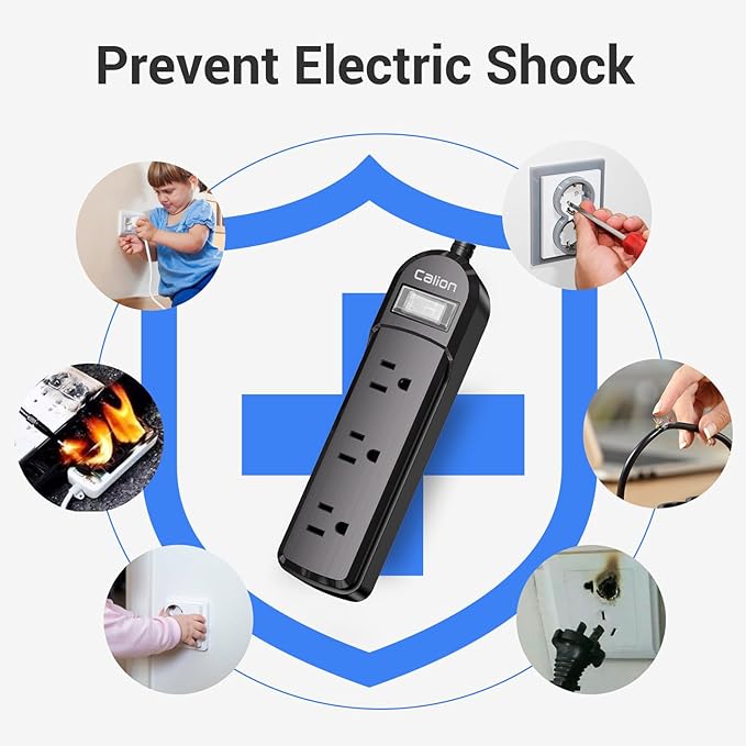 IPX6 Outdoor Power Strip Weatherproof, 15 FT SJT16Awg Extension Cord 3 Wide - Image 6