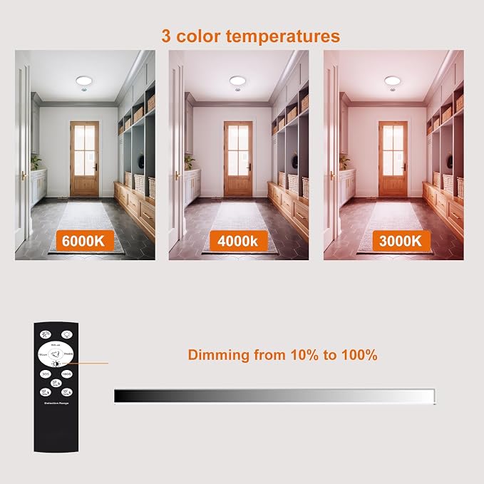7 INCH Motion Activated Closet Light, Flush Mount Light Fixture, Motion Sensor - Image 5