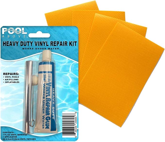 Heavy Duty Vinyl Repair Patch Kit | Vinyl Cement Adhesive Glue and Colored by PoolAbove