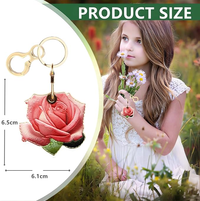 BORKUANA Leather Keychain Holder Case Compatible - Image 2