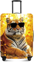 ANNA QUEEN Funny Cool Tiger Travel Luggage Cover -Stretchable Airplane Suitcase by ANNAQUEEN