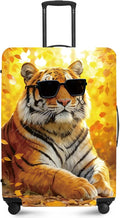 ANNA QUEEN Funny Cool Tiger Travel Luggage Cover -Stretchable Airplane Suitcase by ANNAQUEEN