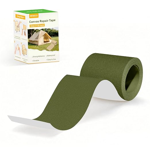 Besezx Canvas Repair Tape, Outdoor Gear Patch, 3x79 Inches, Waterproof by Besezx