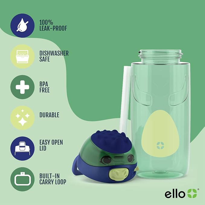 Ello Ellies 16oz Plastic Kids Water Bottle - Image 3