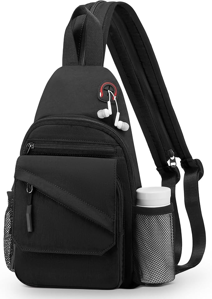 Crossbody Bag Casual Sling Bag for Men, Convertible Backpack, 3-in-1 Anti-Theft by Unknown