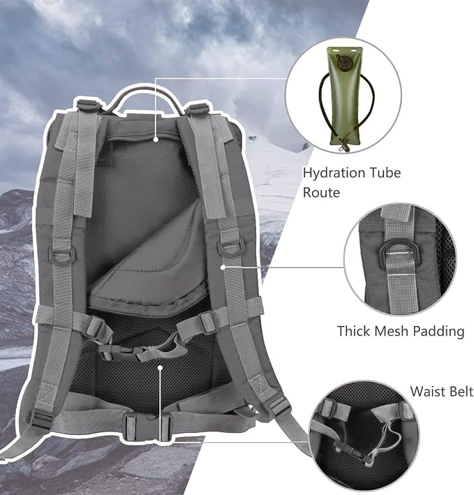 Hannibal Tactical MOLLE Assault Backpack, Tactical Backpack Military Army - Image 6