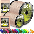 TECEUM 5/32" Paracord Rope 1000 – 1000ft / 200ft / 100ft / 50ft – Tactical by TECEUM