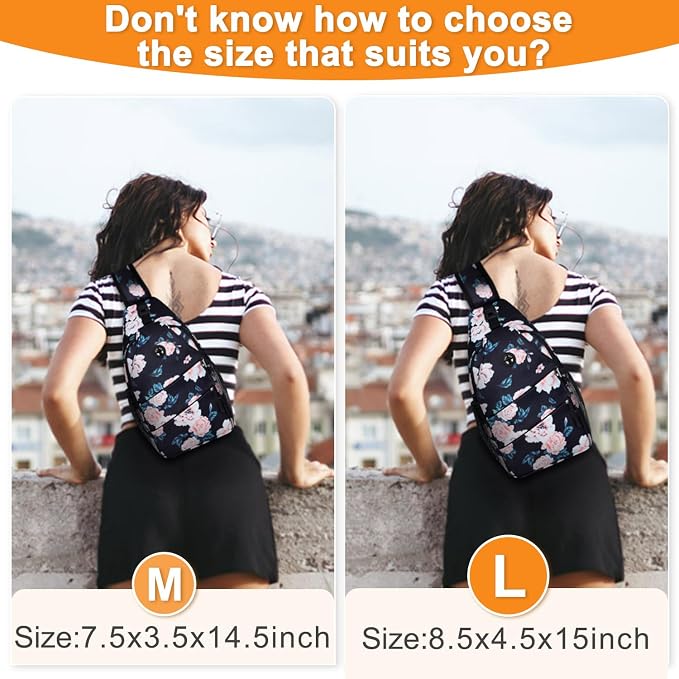 Pritent Crossbody Bags for Women Men Trendy Sling Bag Backpack Casual Chest Bag - Image 2