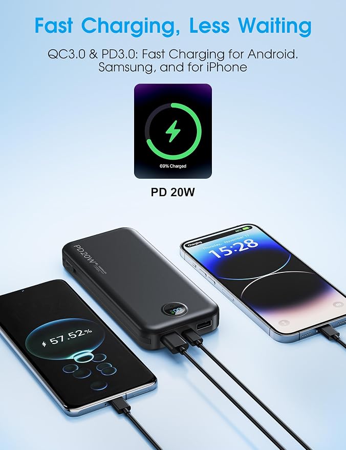 Portable Charger, 10000mAh PD20W Fast Charging Power Bank - Image 5