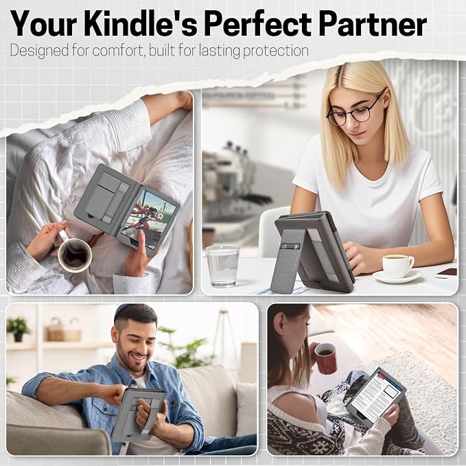 TNP Stand Case with Strap for Kindle Paperwhite 12th Gen 2024 / Kindle - Image 9