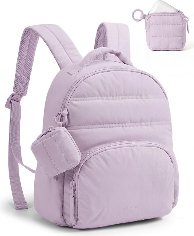 BAGSMART Small Backpacks for Women, Lightweight Puffer Mini Backpack Purse by BAGSMART