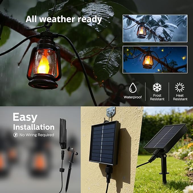 Solar Outdoor String Lights 19FT Waterproof Patio Lights - Image 5