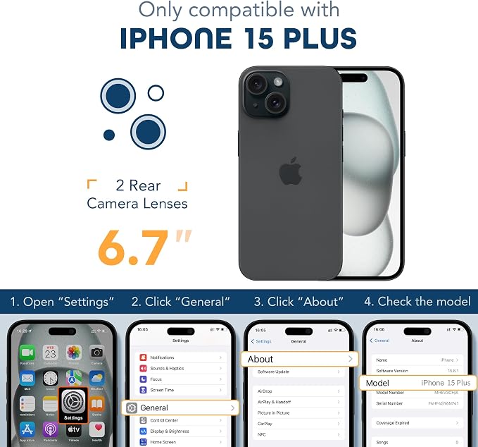 TIESZEN for iPhone 15 Plus Case, Compatible - Image 8