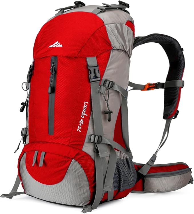 Loowoko 50L Hiking Backpack, Waterproof Camping Essentials Bag by Loowoko