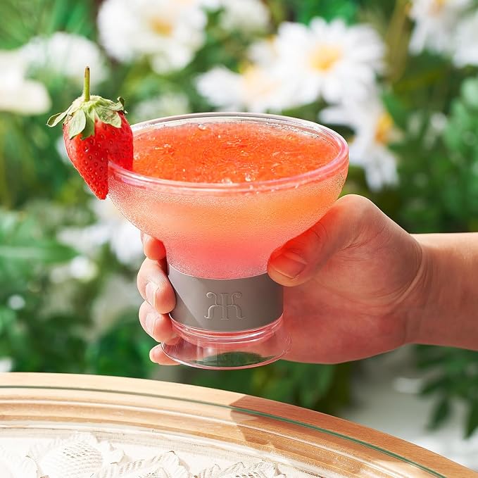 Frozen Margarita & Cocktail Chiller Glasses | Set of 2 | 12 OZ Unbreakable - Image 6