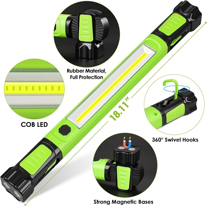 Work Light, 2500LM Bright LED Work Lights, 5200mAh Rechargeable Magnetic - Image 7