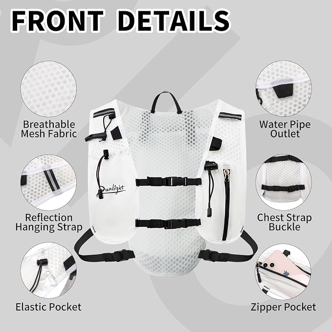 Runlight Running Vest for Women Men Lightweight Hydration Backpack Pack - Image 3