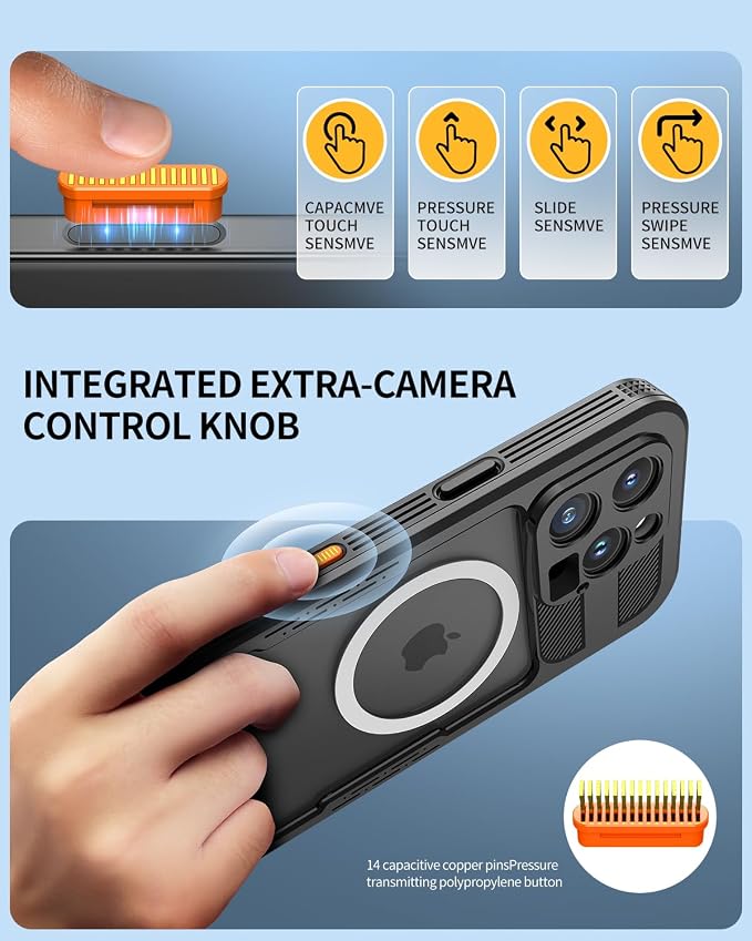 Lanhiem Magnetic for iPhone 16 Pro Case, Built-in Privacy Screen Protector - Image 8