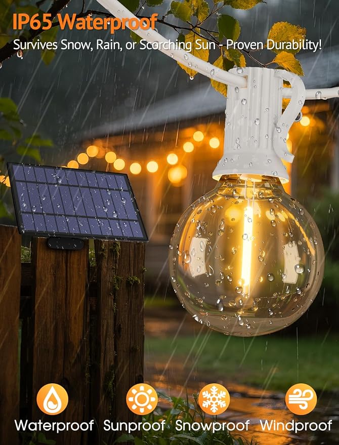 Larkvue 50FT Solar String Lights Outdoor - Image 5