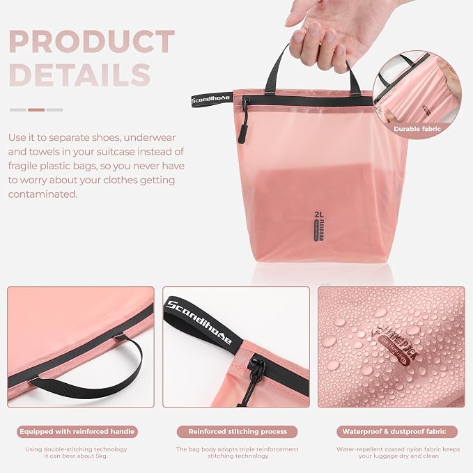 Travel Laundry Bag Ultralight Waterproof Washable Wet Dry Bag - Image 6
