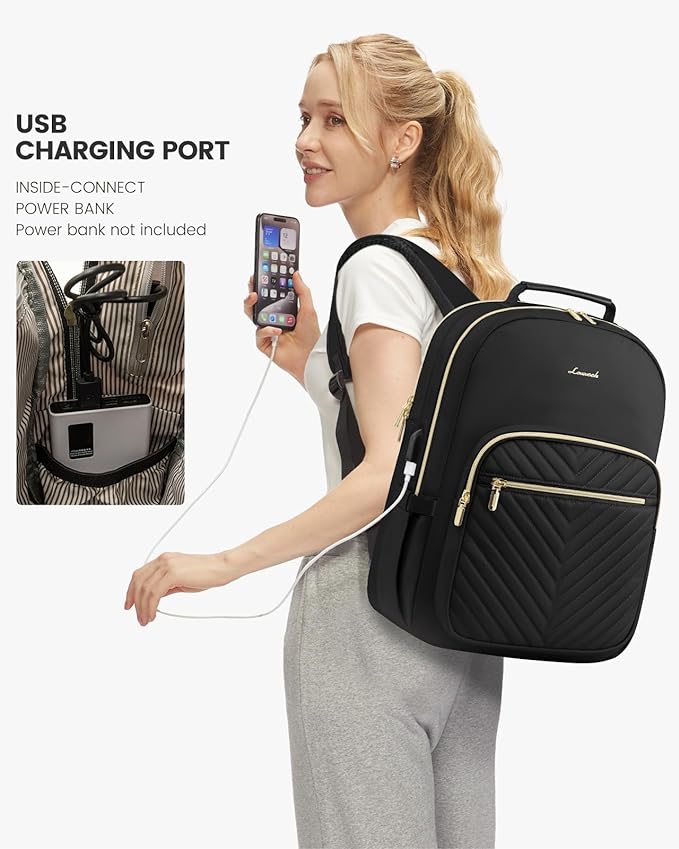 LOVEVOOK Laptop Backpack for Women, Travel Computer Work Bags - Image 5