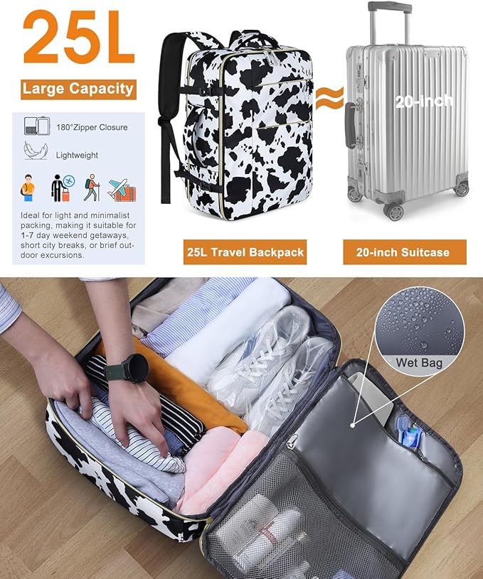 Capolo Travel Backpack for Women Men Waterproof Laptop Backpack Airlines - Image 4