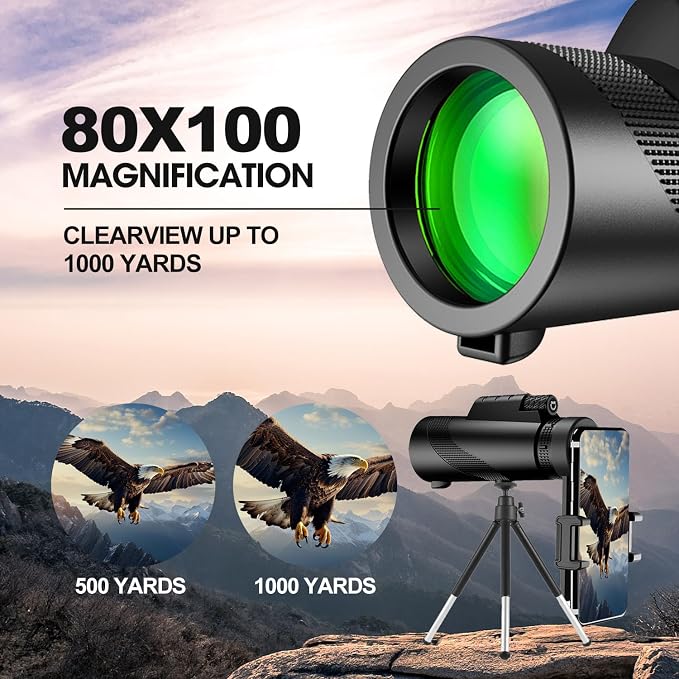 Monocular-Telescope 80x100 High Powered Monoculars High Definition - Image 3