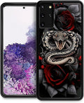 for Samsung Galaxy S20 Plus Case, Entwined Rose Snake Pattern Graphic Design by FKBRCL4U