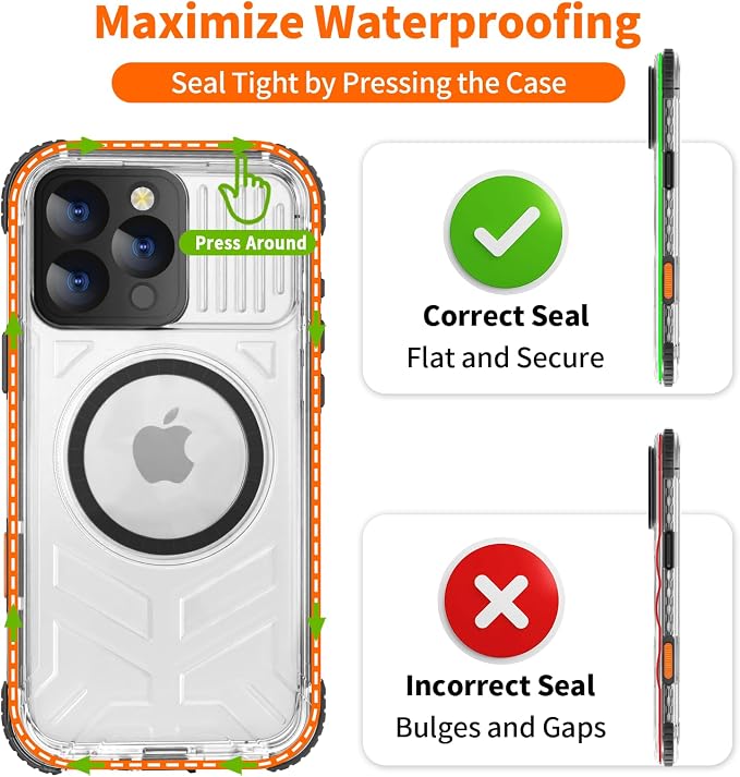 for iPhone 16 Pro Waterproof Case Compatible - Image 6