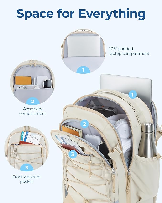 BAGSMART Carry On Travel Backpack, 17 Inch Large Travel backpack Carry On - Image 2