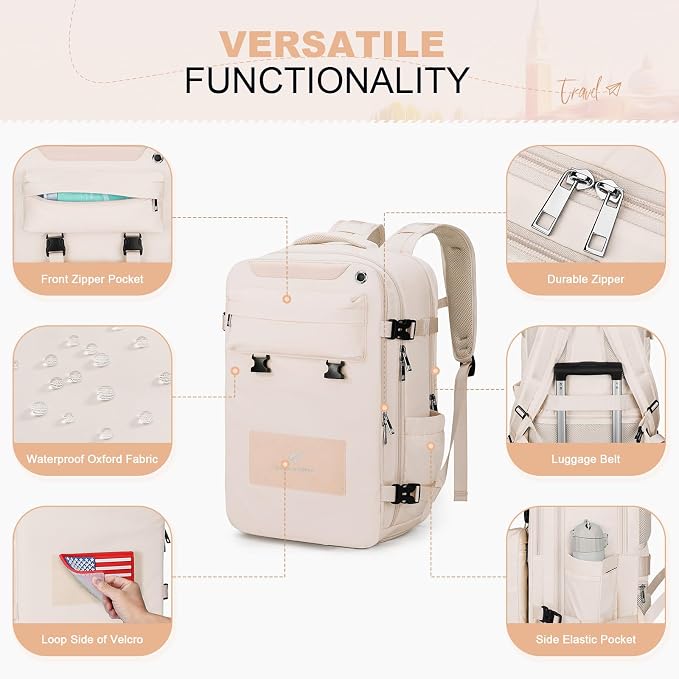 Maelstrom Travel Backpack for Women Men, 35L Waterproof Laptop Backpack Fits - Image 7