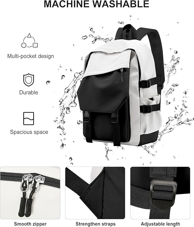 coowoz School Bag Lightweight Casual Daypack College Laptop Backpack - Image 5