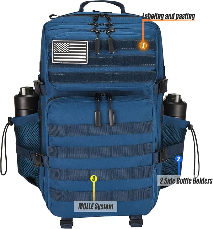 45L Tactical Backpack for Men Women, Military Assault Pack - Image 9