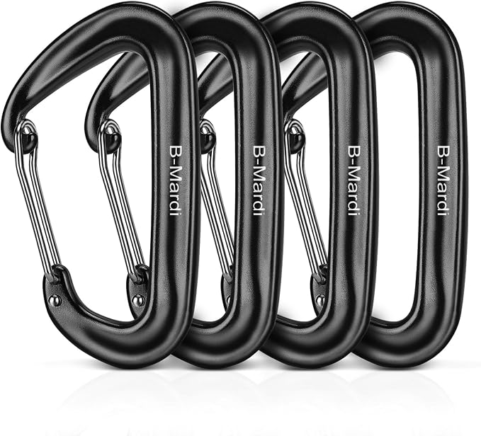 B-Mardi Carabiner Clips Heavy Duty 12kN-Lightweight Locking Carabiners by B-Mardi