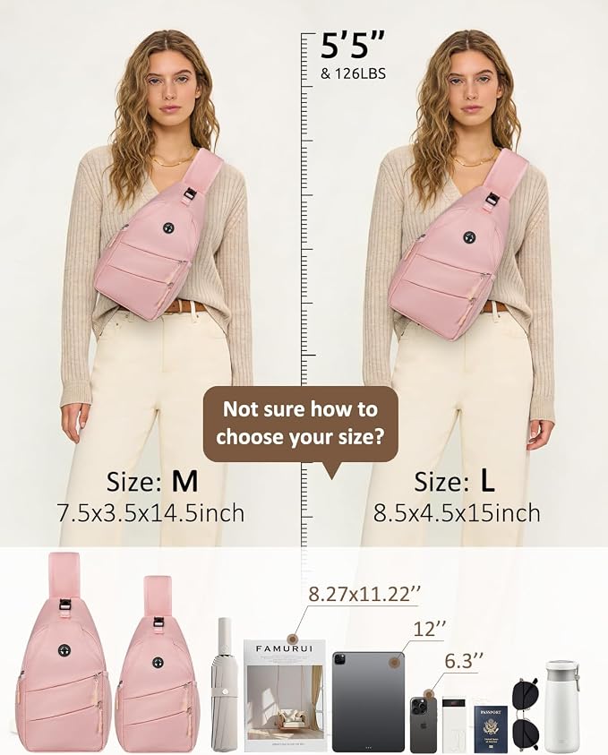 Pritent Crossbody Bags for Women Men Trendy Sling Bag Backpack Casual Chest Bag - Image 7