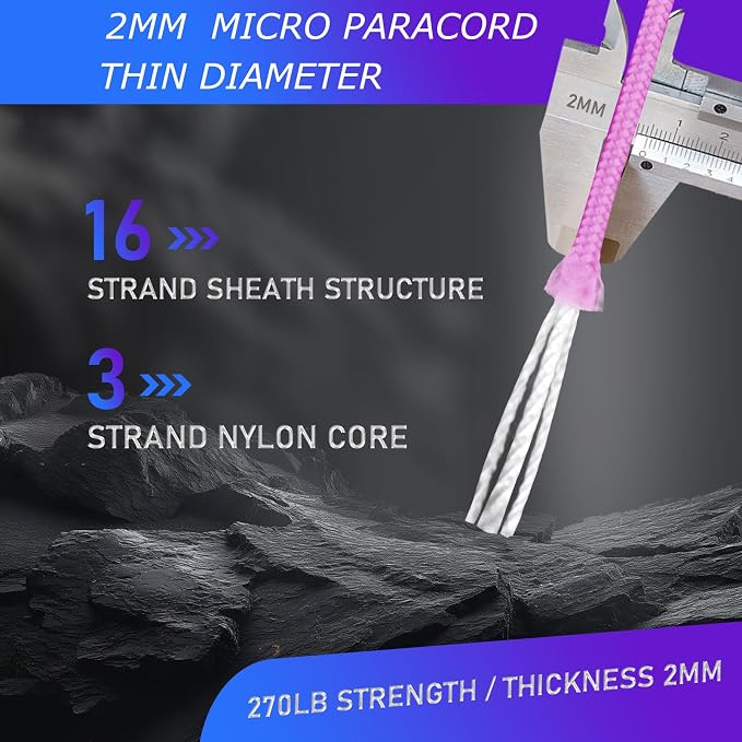 Paracordland-270LB Parachute Cord -164FT-2mm Micro Paracord-Utility Cord Thin - Image 2