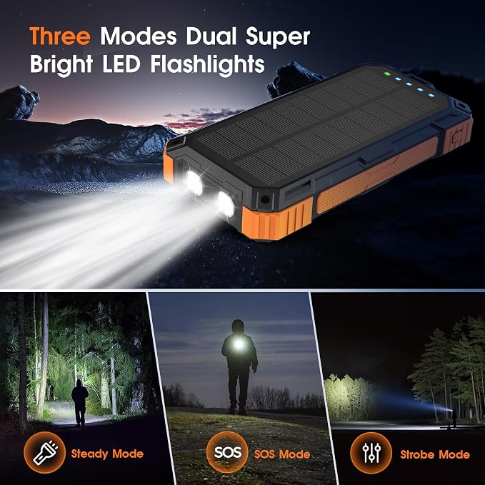 Solar Power Bank, 49800mAh Wireless Portable Phone Charger - Image 7