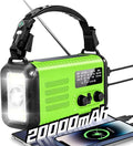 Emergency Crank Radio, 20000mAh / 74000mWh Solar Hand Crank Weather Radio by iRonsnowOfficial