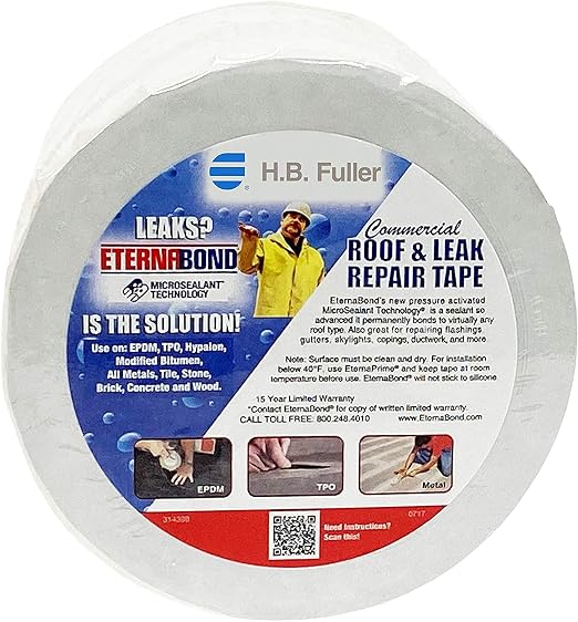EternaBond RoofSeal White 6" x50' MicroSealant UV Stable RV Roof Seal Repair - Image 2