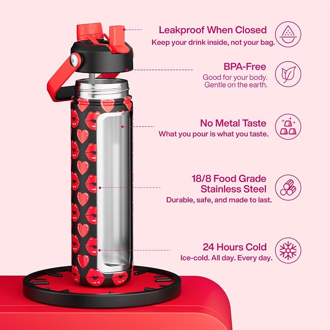 ENCOOL Valentine's Day Insulated Water Bottle - Image 2