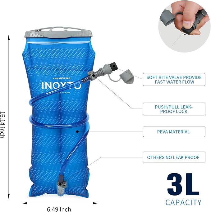 1.5L/2L/3L Hydration Bladder, INOXTO Water Bladder - Image 2