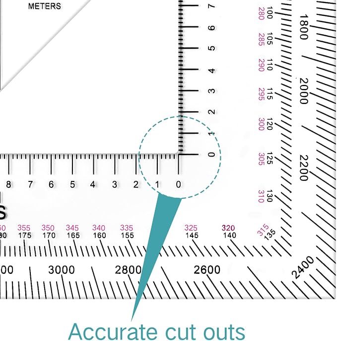 Zonon 2 Pcs 5 Inch Military Map Protractor Military Style Utm/mgrs Coordinate - Image 3
