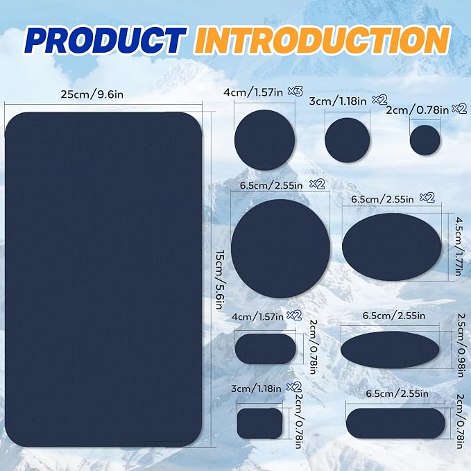 35Pcs Down Jacket Repair Patch Kit Pre-Cut Nylon Patches - Image 2