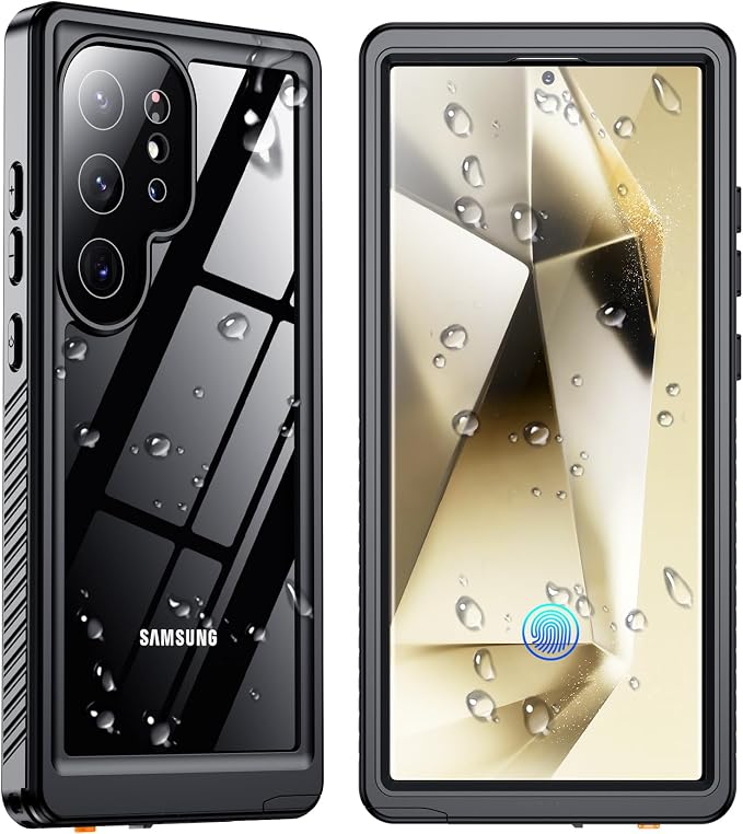 SPIDERCASE Upgraded for Samsung Galaxy S24 Ultra Case Waterproof, Built-in by SPIDERCASE